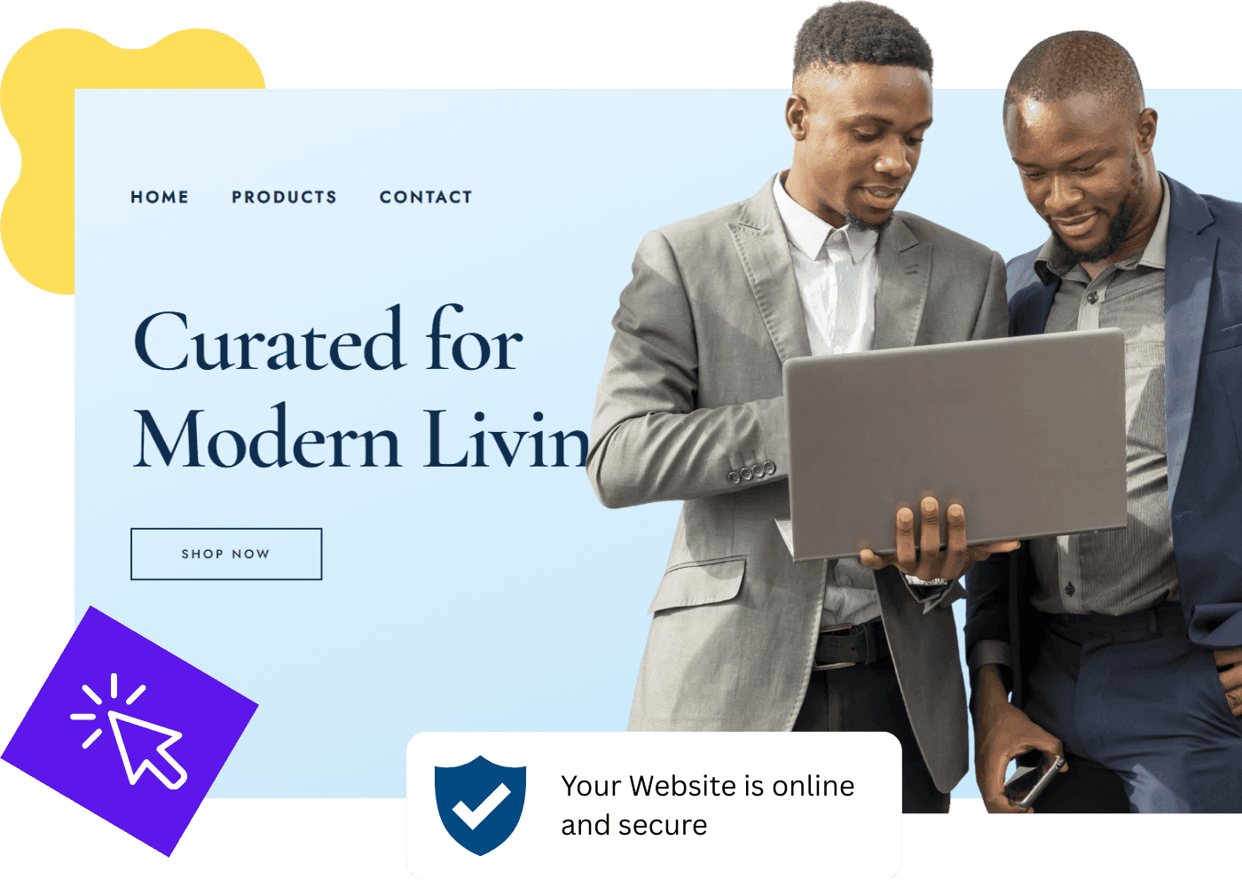 Young businessmen working on web projects